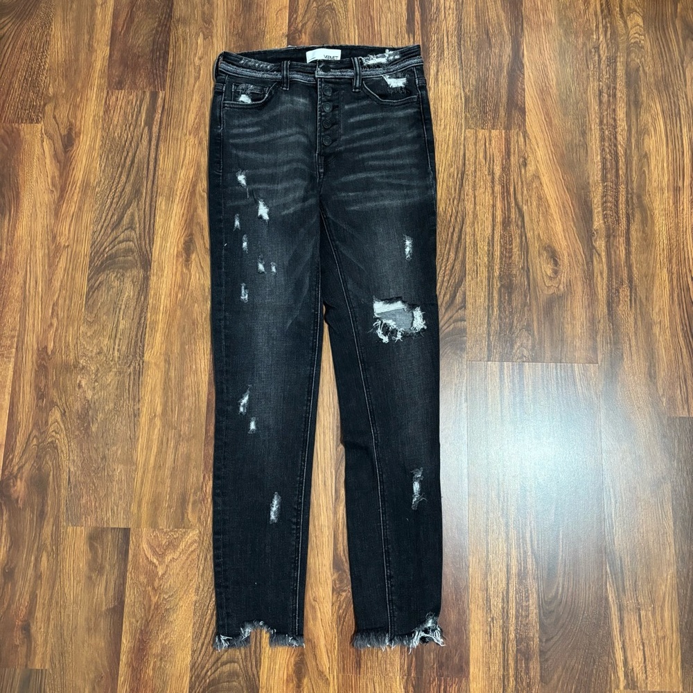 Distressed Black Jeans